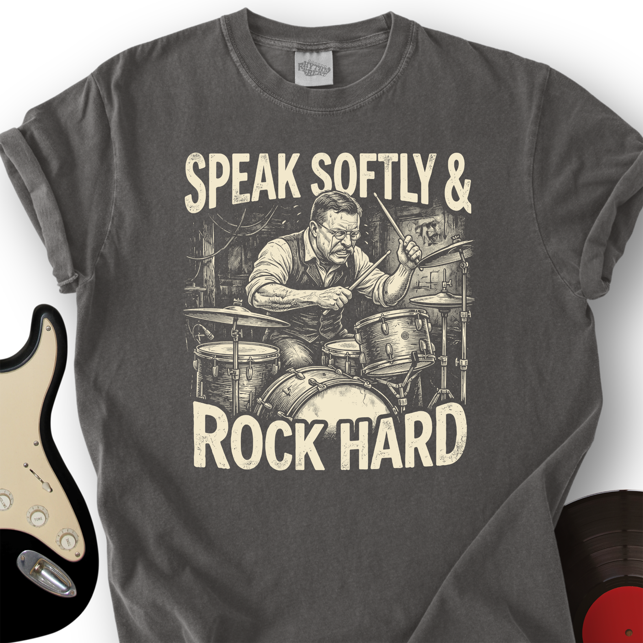 1920_SpeakSoftly_RockHard_T ShirtMockups_Charcoal
