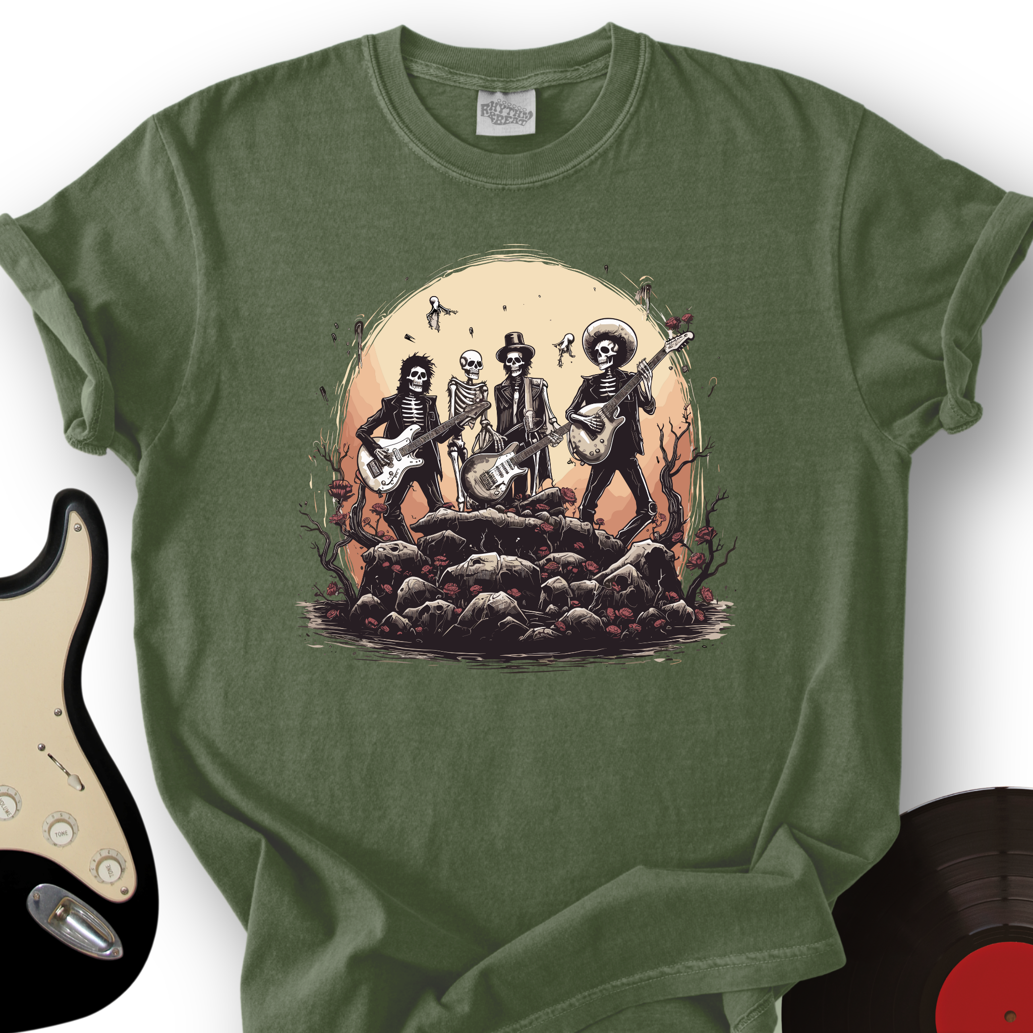 201_UndeadConcert_T ShirtMockups_MilitaryGreen