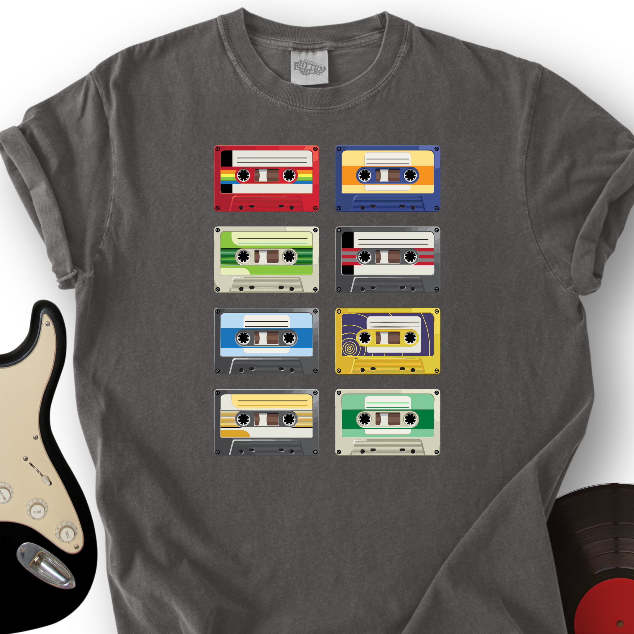 454_RetroRockTapes_T ShirtMockups_Charcoal_b697f2d8 ee59 4e58 b5fb 7f45a8e4eedb