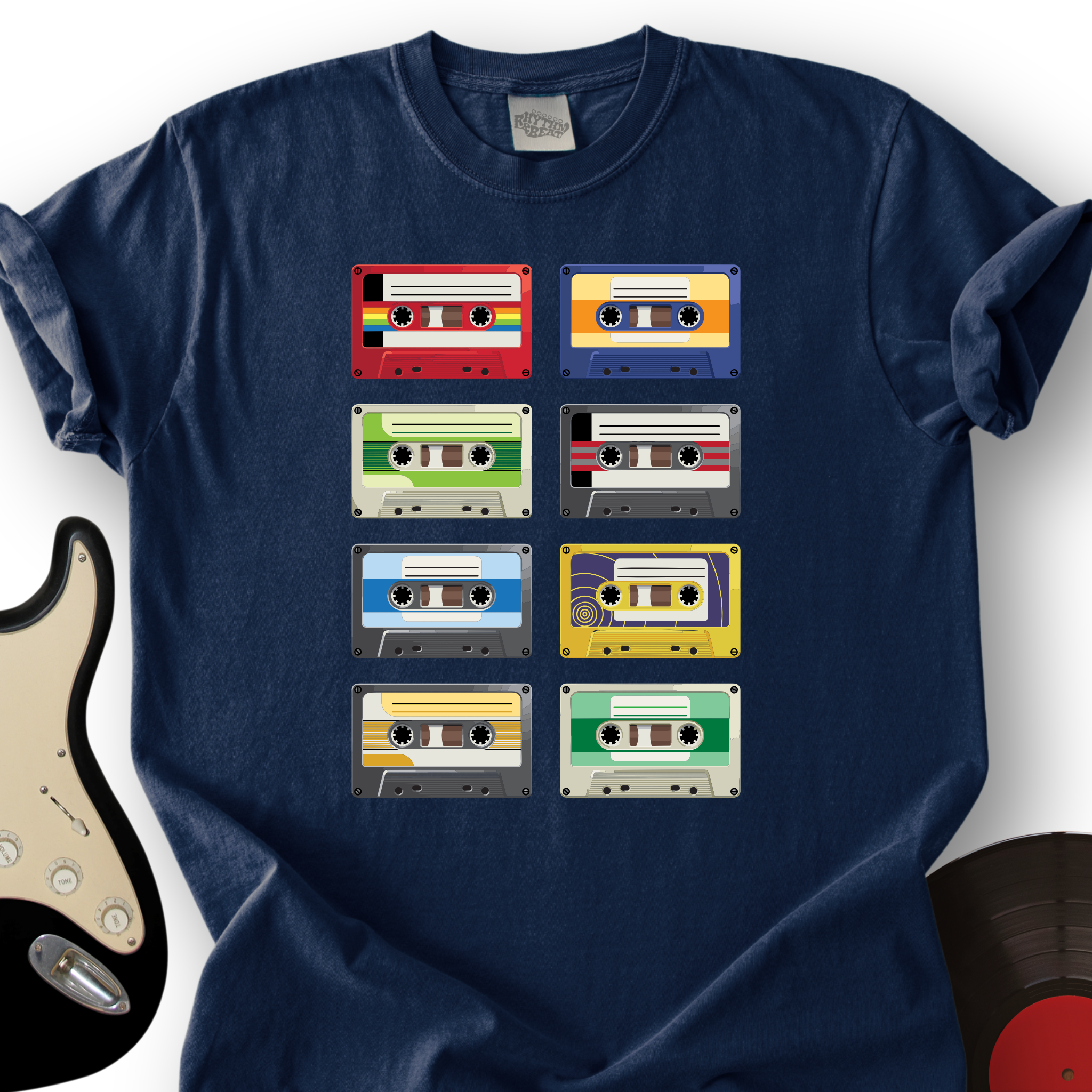 454_RetroRockTapes_T ShirtMockups_Navy_ddecb765 097b 45a2 bcfa 8f67e53f2763