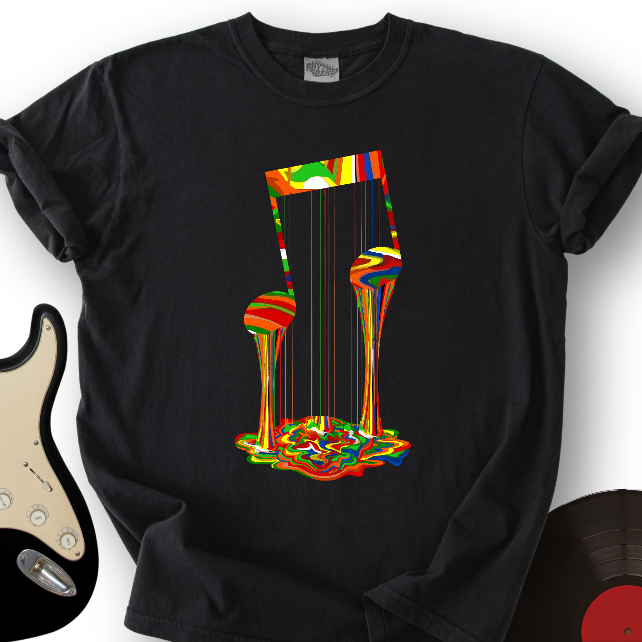 49_MeltingNote_T ShirtMockups_Black