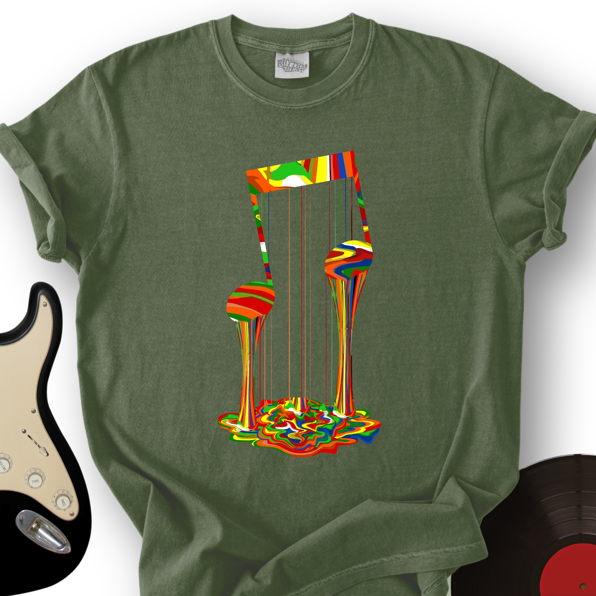 49_MeltingNote_T ShirtMockups_MilitaryGreen