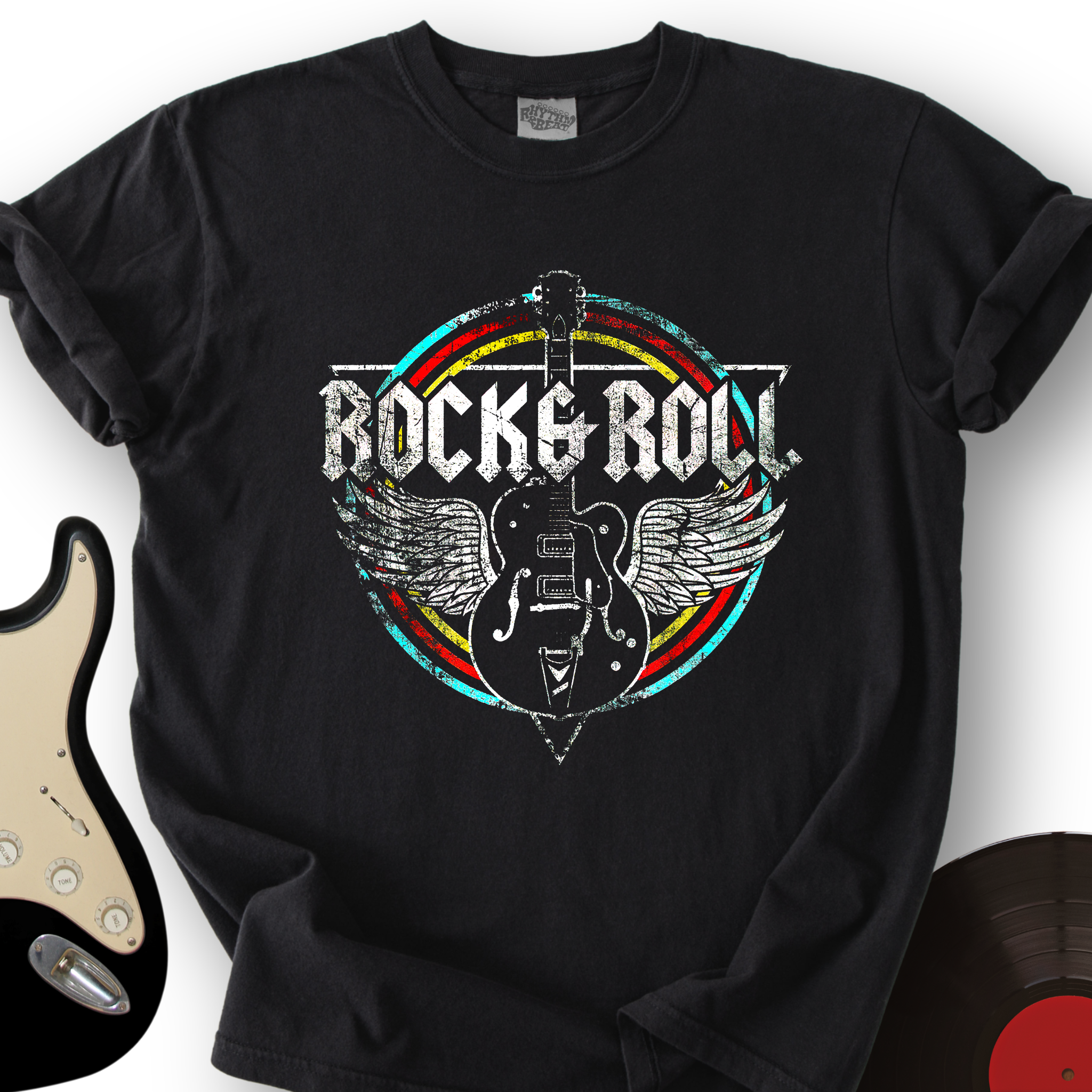 66_RetroRockAndRoll_T ShirtMockups_Black