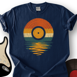 1323_RetroVinylSunset_T ShirtMockups_Navy