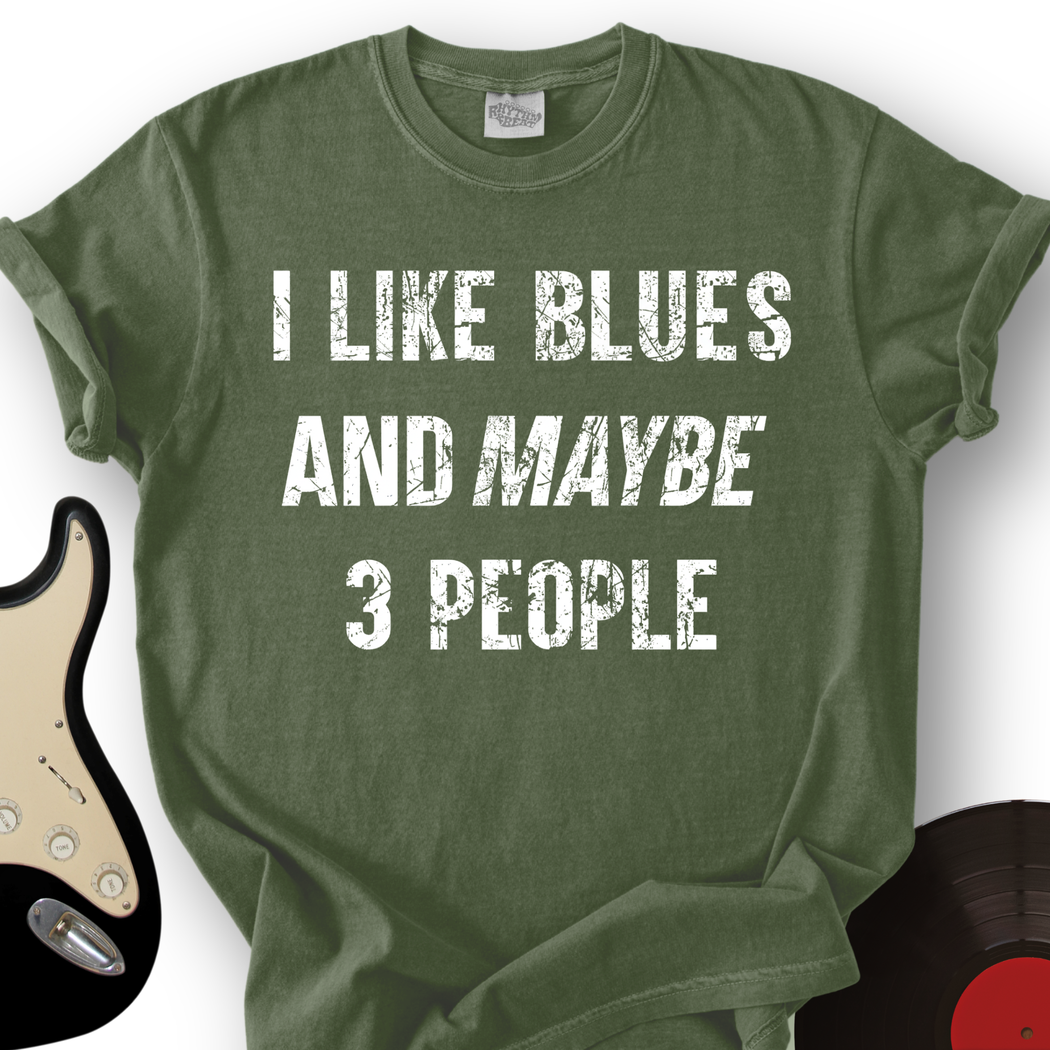 1393_ILikeBlues_T ShirtMockups_MilitaryGreen