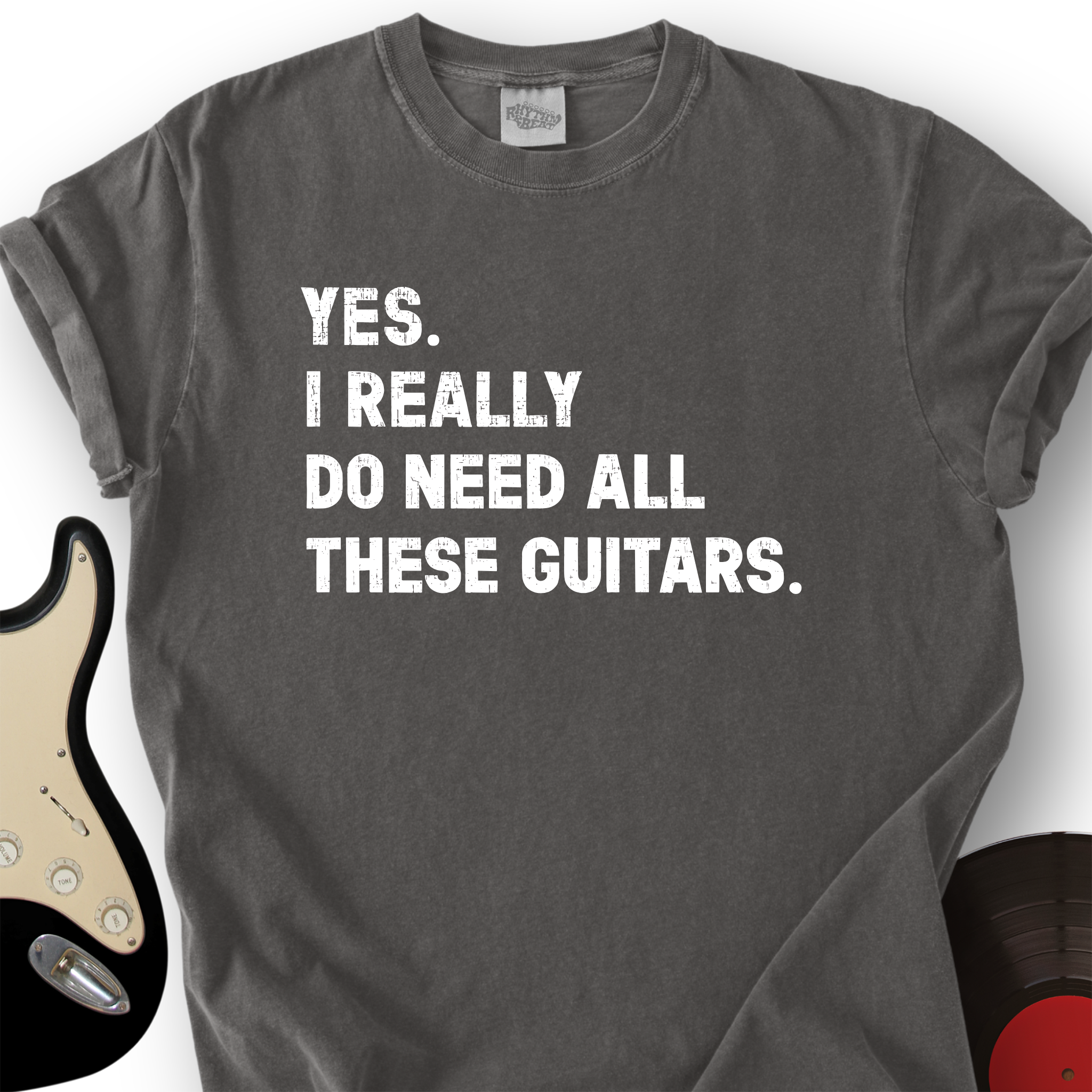 1498_NeedAllTheseGuitars_T ShirtMockups_Charcoal