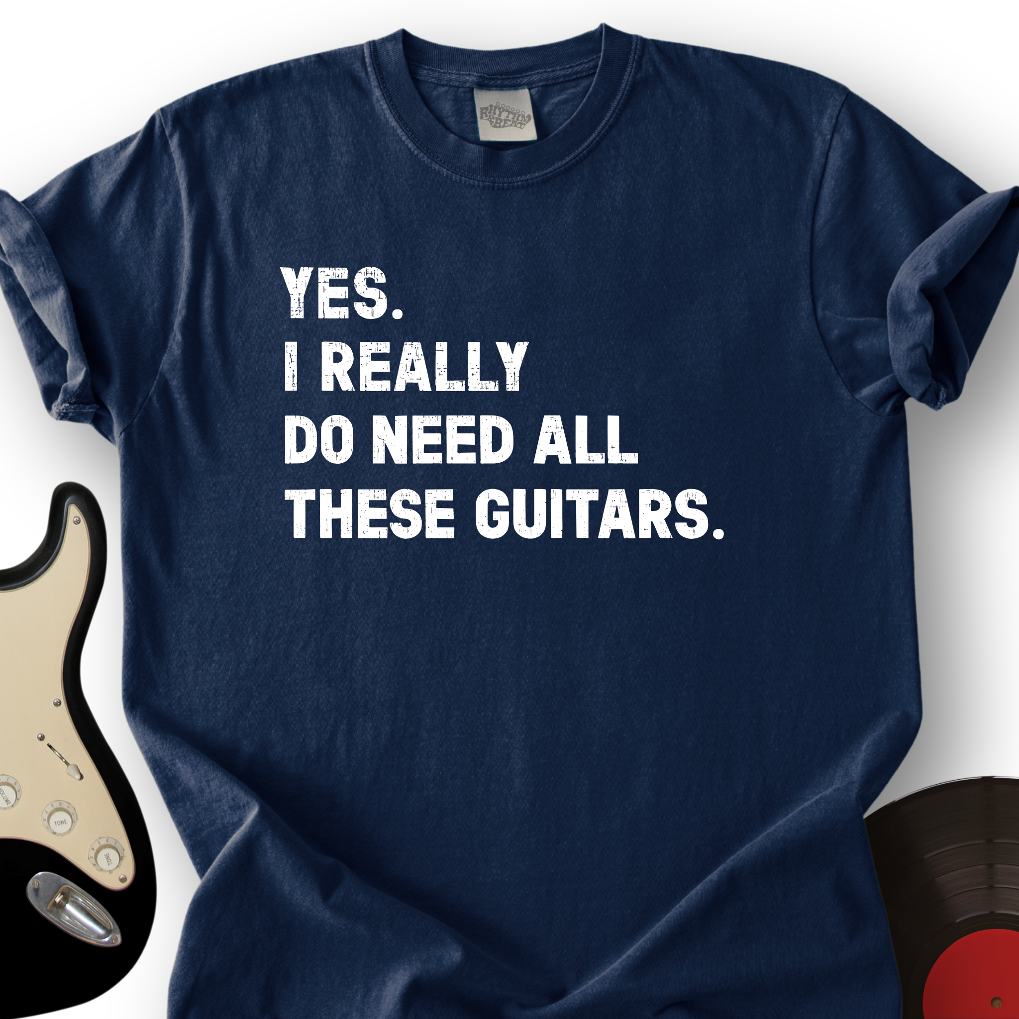 1498_NeedAllTheseGuitars_T ShirtMockups_Navy