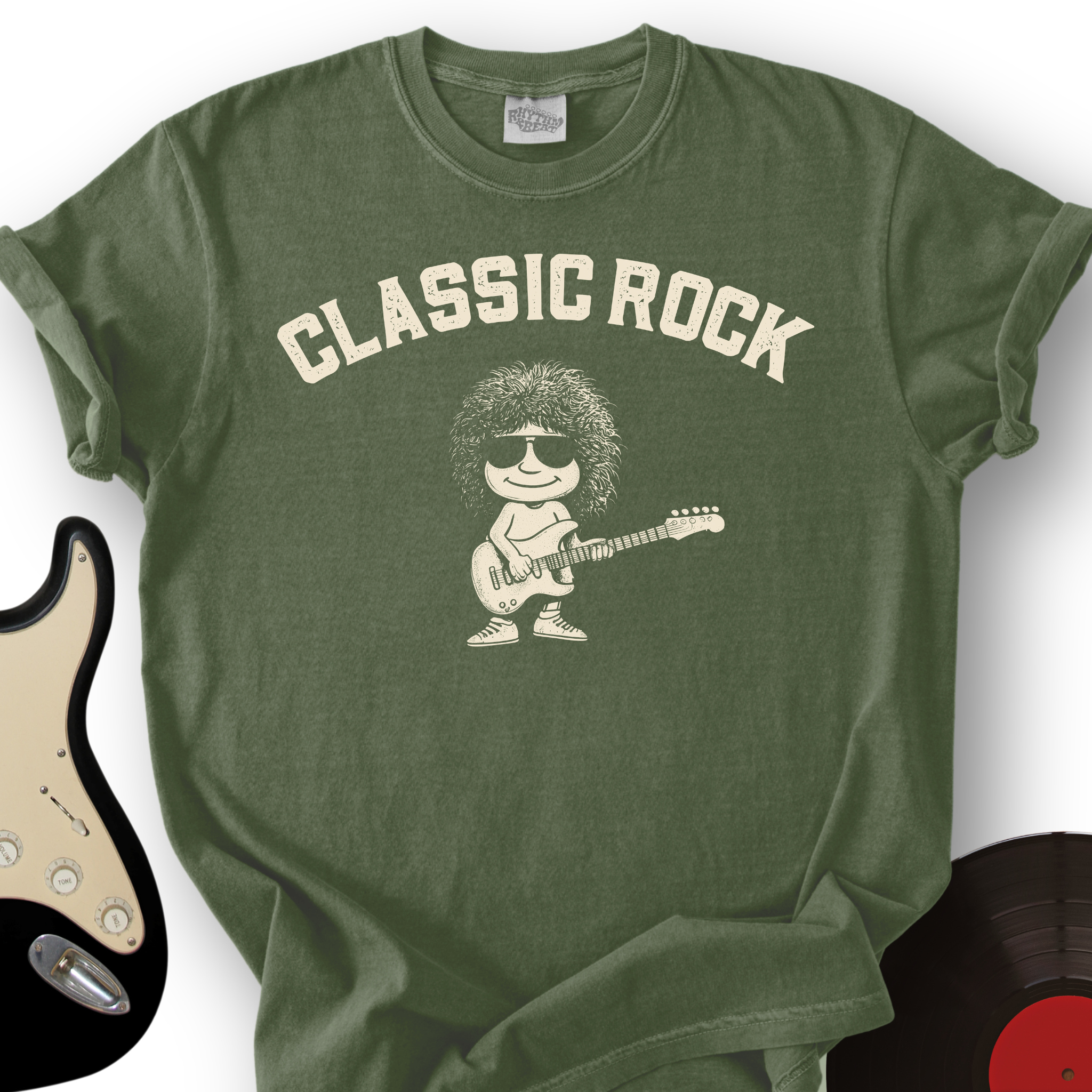 1706_ClassicRock_T ShirtMockups_MilitaryGreen