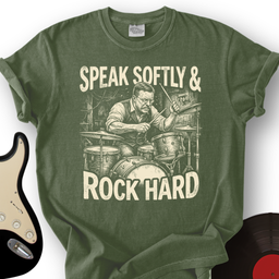 1920_SpeakSoftly_RockHard_T ShirtMockups_MilitaryGreen
