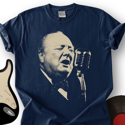 1945_ChurchillSingsTheBlues_T ShirtMockups_Navy