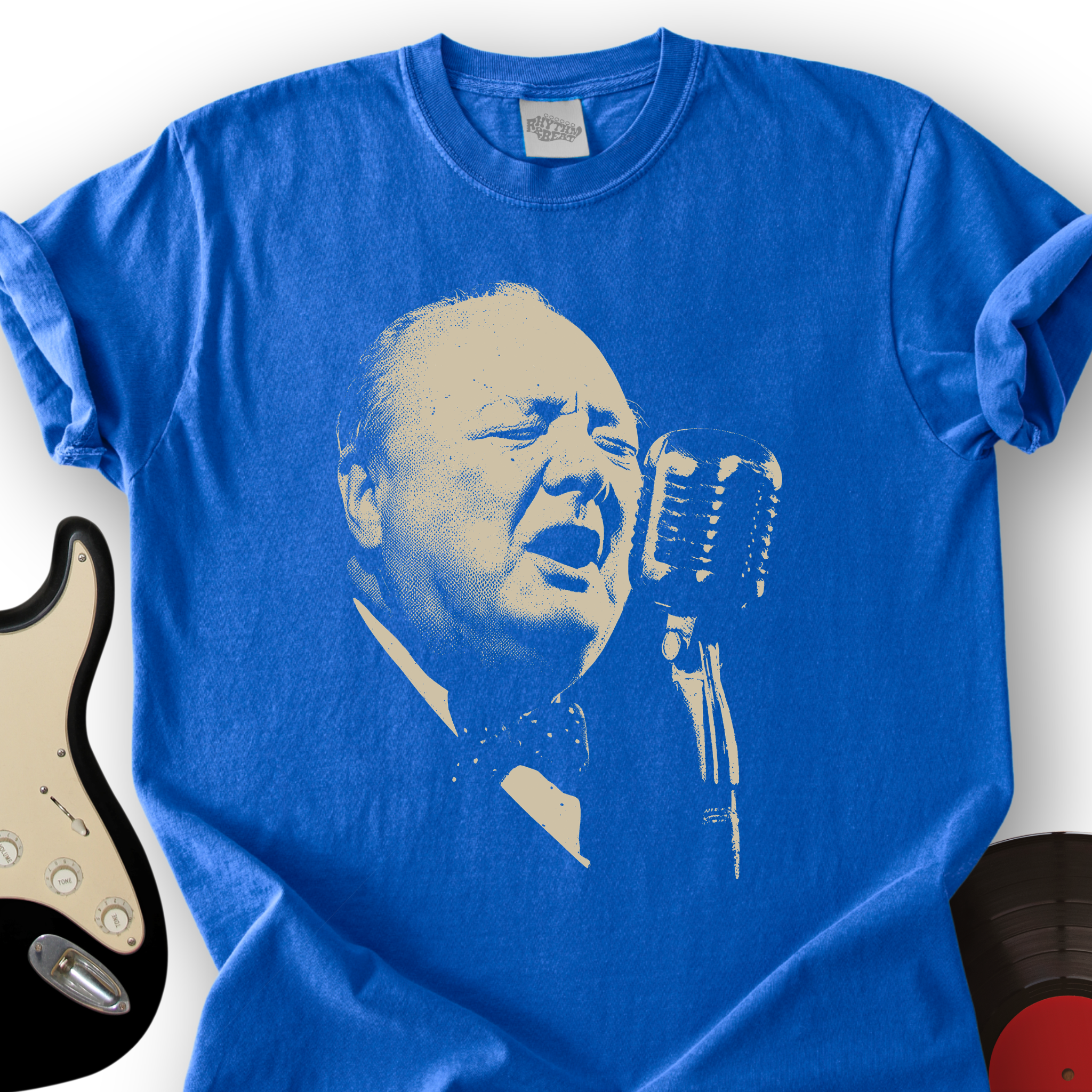 1945_ChurchillSingsTheBlues_T ShirtMockups_Royal
