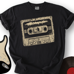 2078_CassetteGrungeStamp_T ShirtMockups_Black
