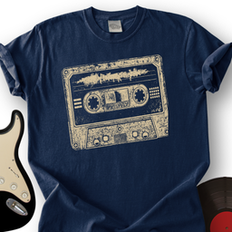 2078_CassetteGrungeStamp_T ShirtMockups_Navy