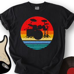 490_VintageDrumSet_T ShirtMockups_Black