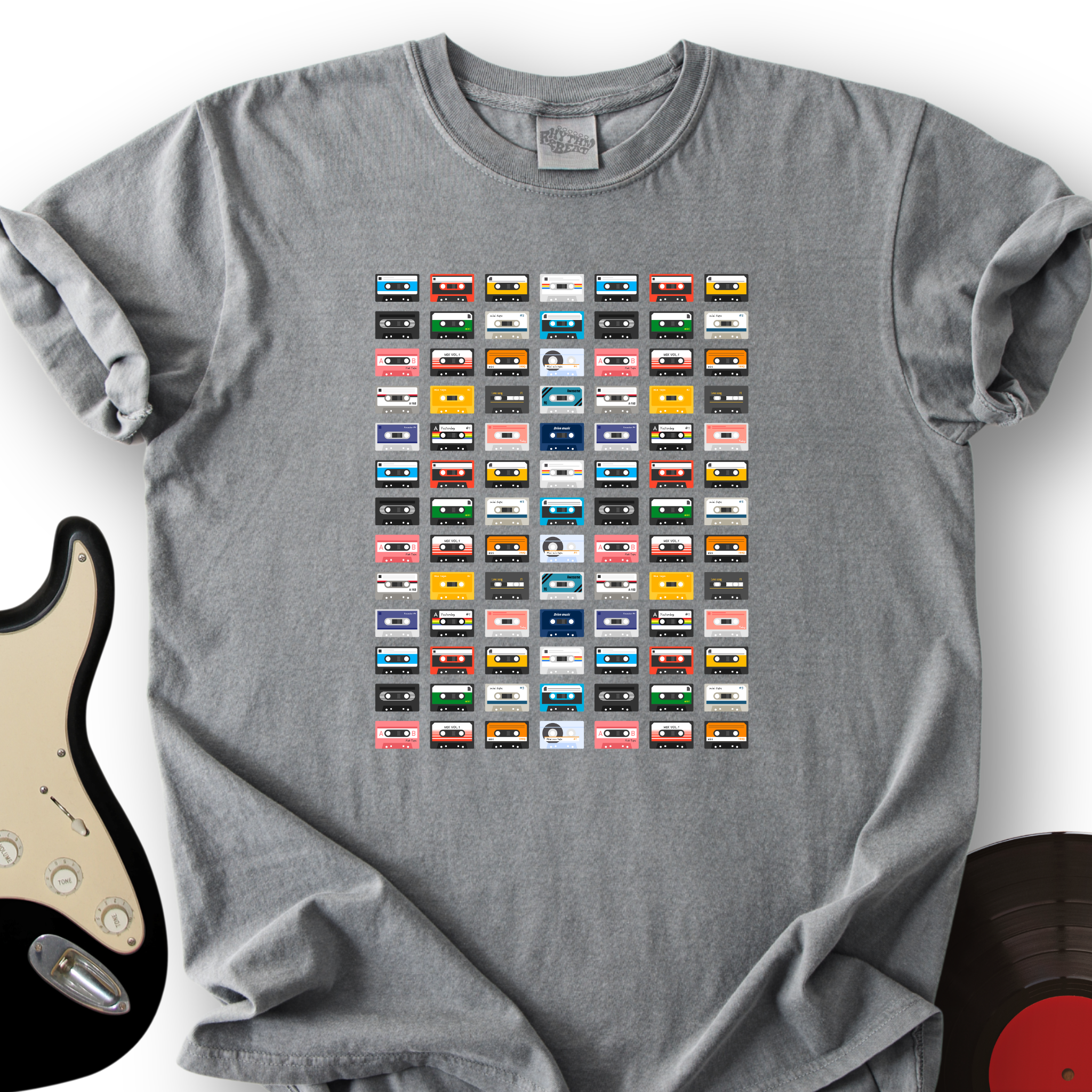63_RainbowCassette_T ShirtMockups_SportsGrey
