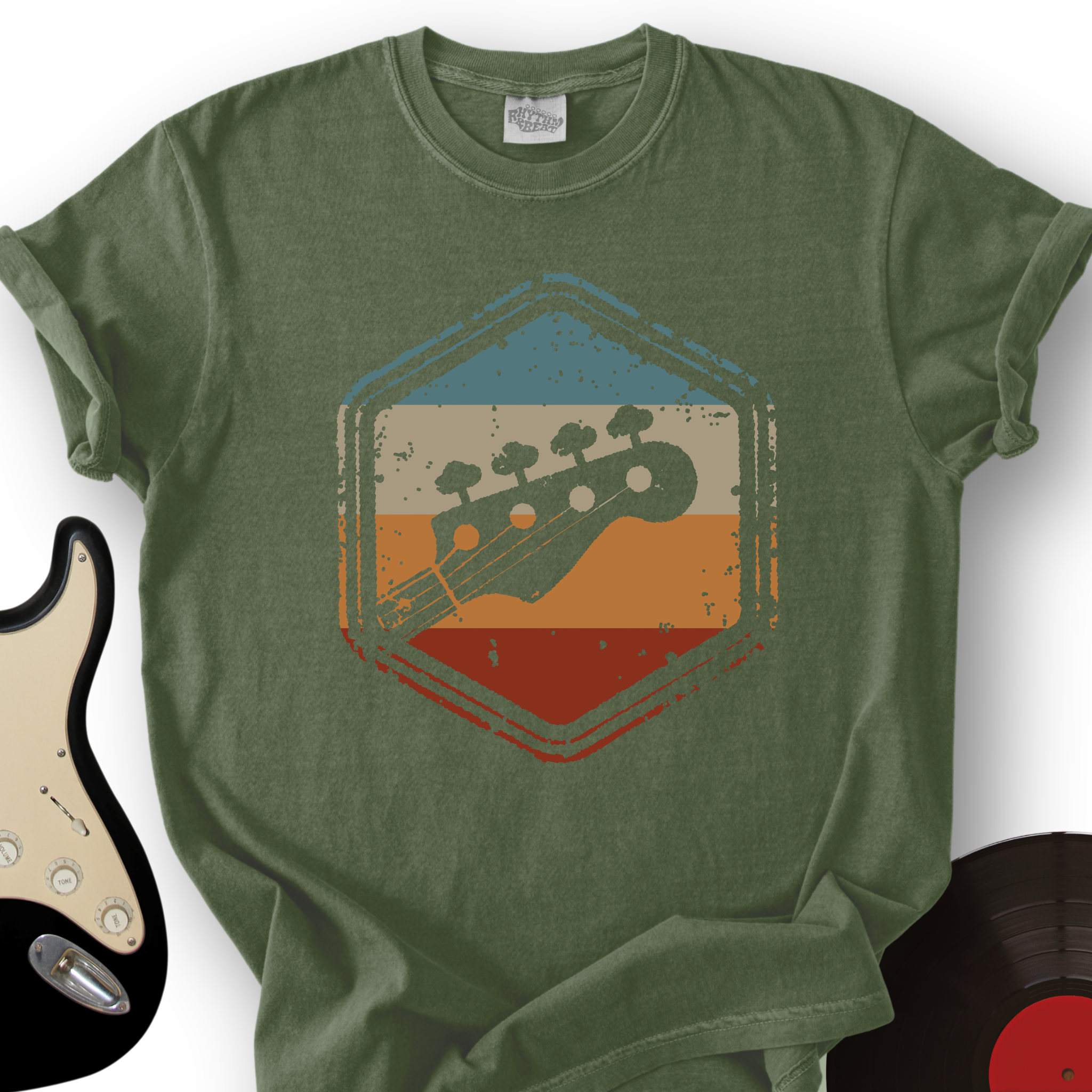 64_RetroGuitar_T ShirtMockups_MilitaryGreen