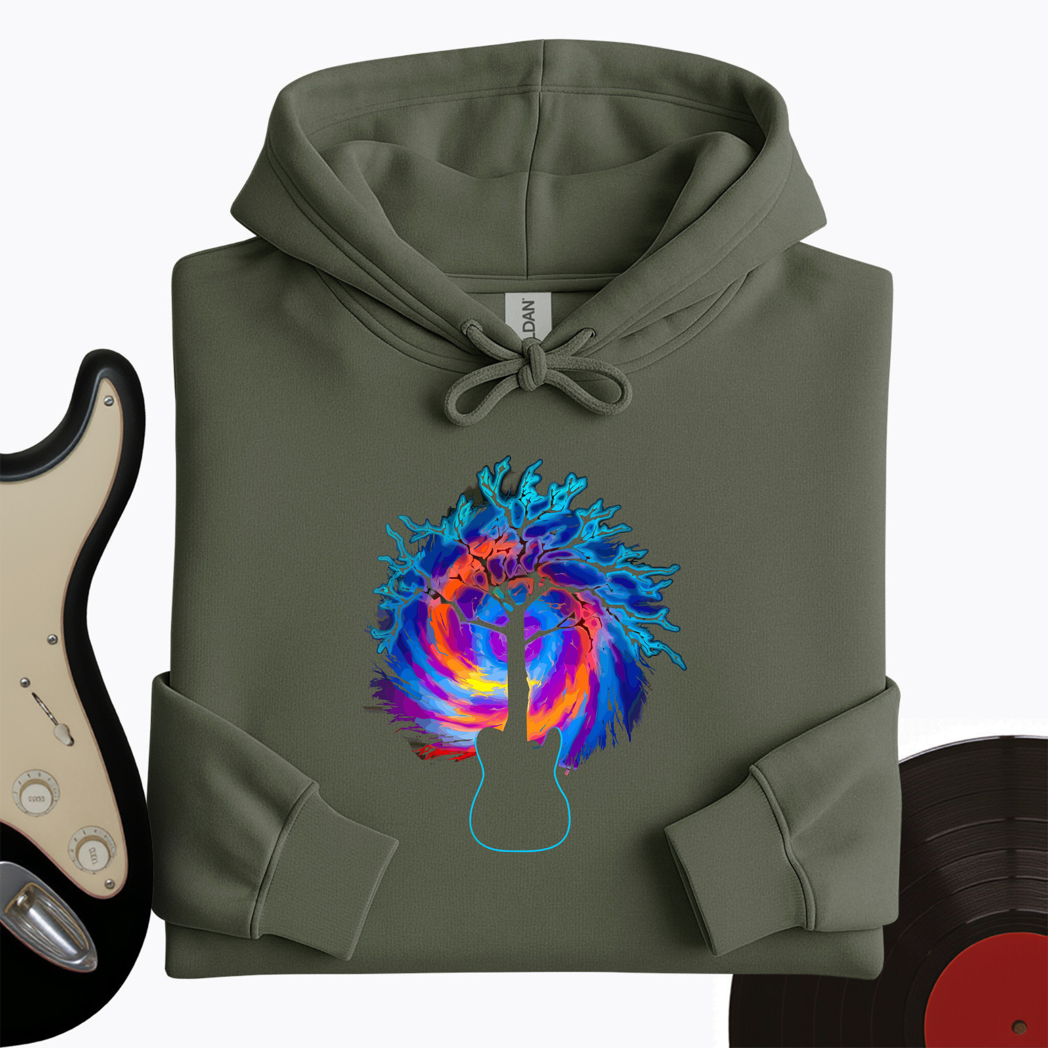 705_PsychedelicTreeGuitar_HoodieMockups_MilitaryGreen